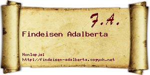 Findeisen Adalberta névjegykártya